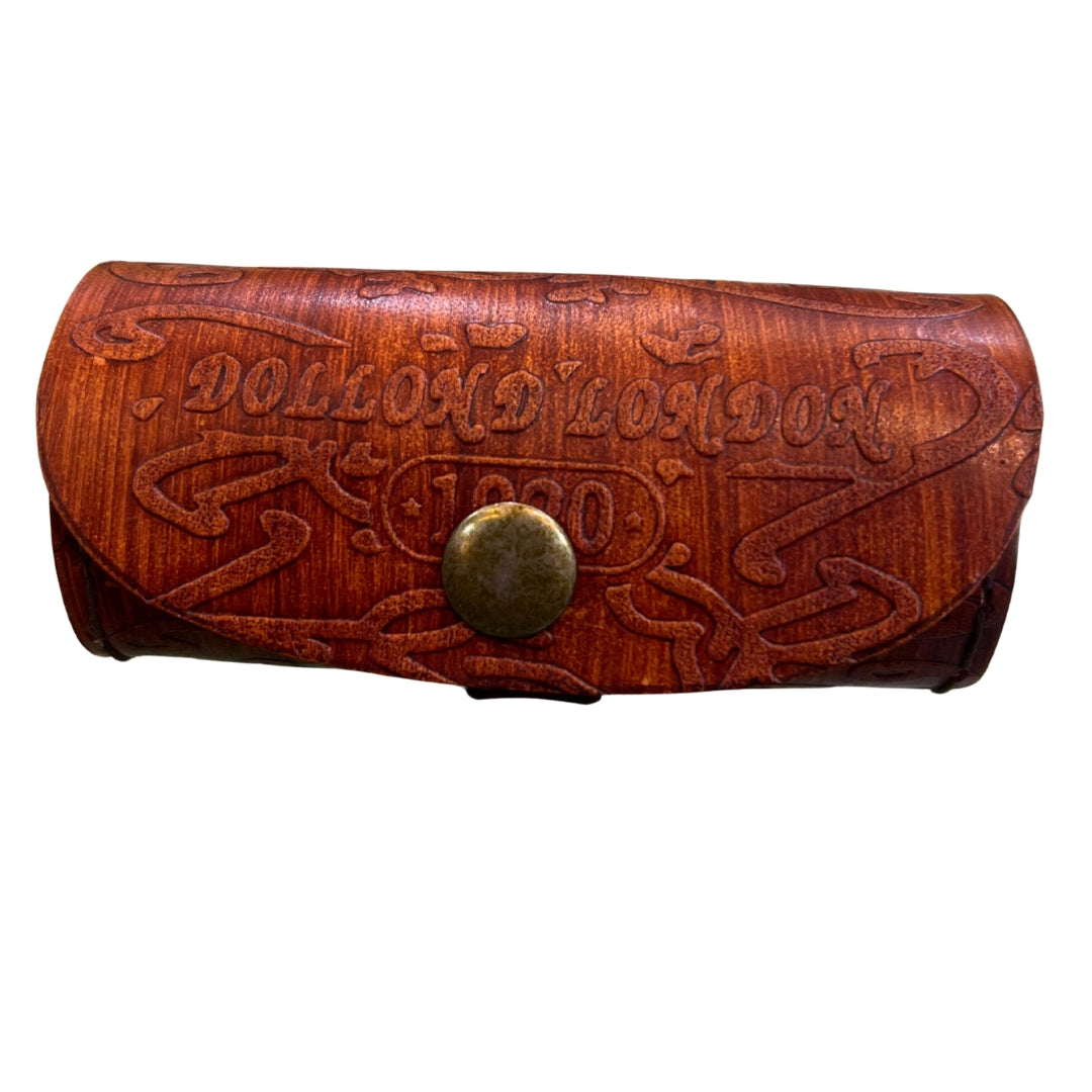 Vintage Brass Spyglass Telescope with Leather Case – Antique Nautical Collectible