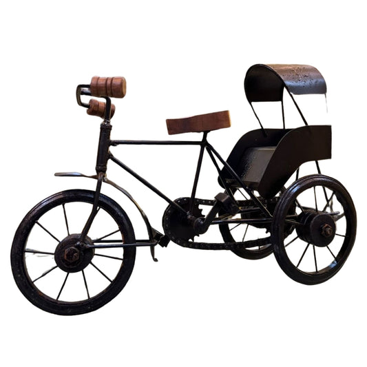 Vintage Iron Rickshaw | Handcrafted Miniature Home Décor Showpiece