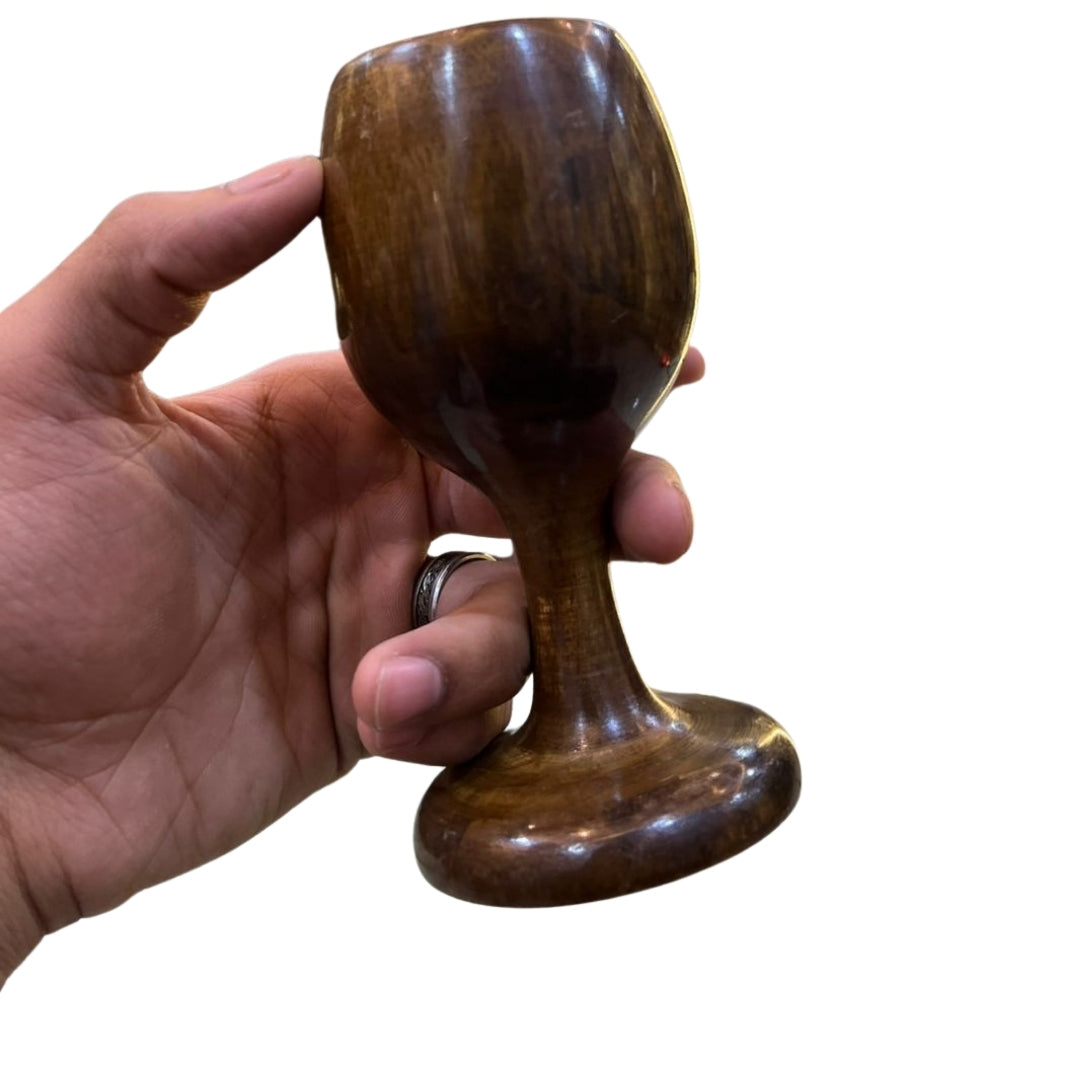 Handcrafted Wooden Wine Glasses – Set of 3 | Rustic & Elegant Drinkware